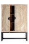 GINER Y COLOMER Armario de madera de mango con tallas circulares y base de metal